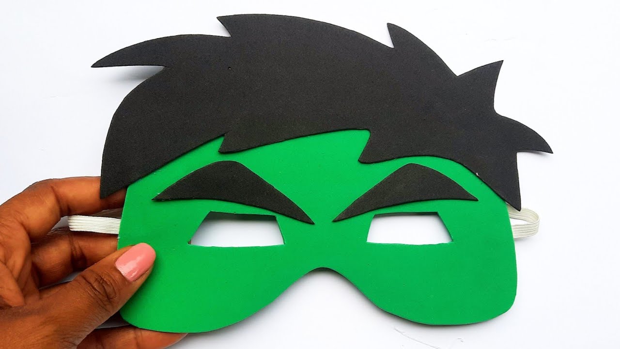 Como fazer MÁSCARA DO HULK | MÁSCARA DE EVA ♥ Hellen Chagas