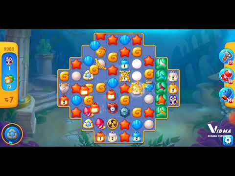 Fishdom. 9083 level no boosters and diamonds. 16 moves (❌ no lightning)