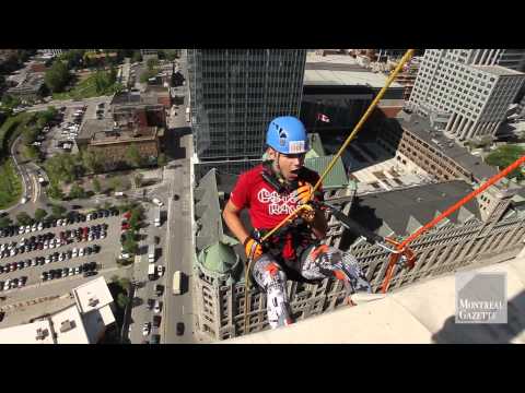 Rappelling 24 stories for Make-A-Wish Foundation