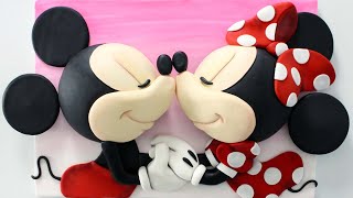 Mickey and Minnie Mouse Cake Tutorial! | Disney Cakes | Valentine's Cakes