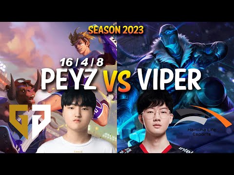 Gen Peyz vs HLE Viper - Peyz EZREAL vs VARUS ADC - KR Ranked
