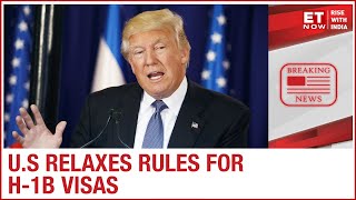 U.S President Donald Trump eases rules for H-1B visas IMAGES, GIF, ANIMATED GIF, WALLPAPER, STICKER FOR WHATSAPP & FACEBOOK