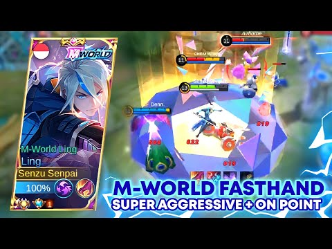 LING FASTHAND SUPPER AGGRESSIVE KILL | M-World Skin Hard To See The Sword? Mobile Legends