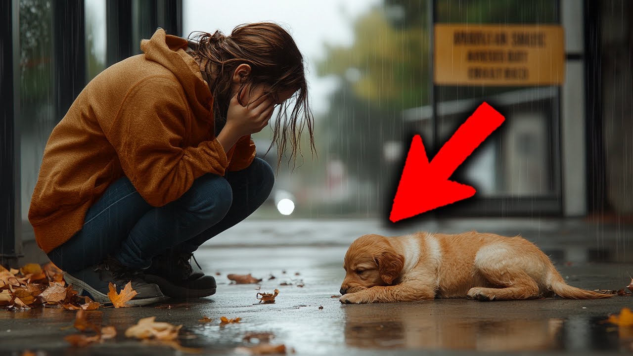 Stray Puppy Waits Outside a Shelter Every Day. When a Volunteer Discovers Why, She Cries!