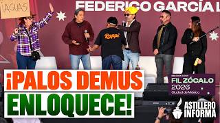 ¡Palos Demus se descontrola en la FIL-Zócalo! Sátira, agua sucia y represión en la Mesa del Más Allá
