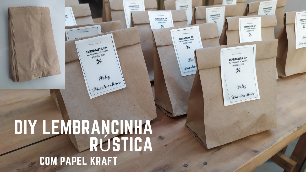 Watch Now Diy LEMBRANCINHA RÚSTICA COM PAPEL KRAFT Diy LEMBRANCINHA RÚSTICA COM PAPEL KRAFT