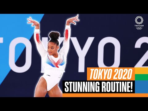 BEAUTIFUL Floor Routine! 🎵 🇫🇷 Mélanie De Jesus dos Santos performs at Tokyo2020!