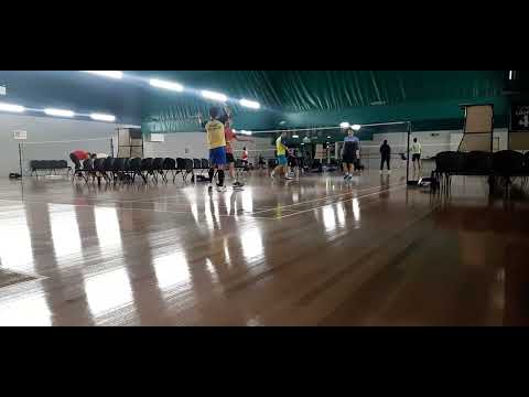Treinamento de Badminton Austrália - Hoang Pham/Ming Lim vs Kenneth/Rayne
