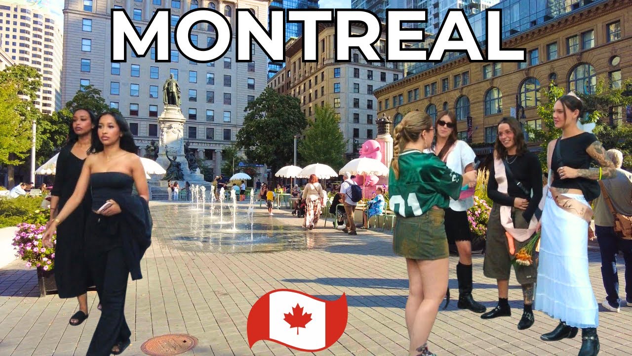 [4K] 🇨🇦 The Real Streets of Montreal | Crescent & Sainte-Catherine Walk | Quebec Canada