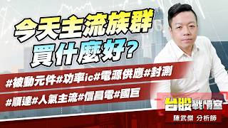 今天主流族群買什麼好? #被動元件#功率ic#電源供應#封測#順達#人氣主流#信昌電#國巨｜小武哥投資事務所｜陳武傑 (圖)