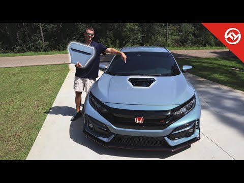 CARBON FIBER HOOD SCOOP INSTALL! | CIVIC TYPE R