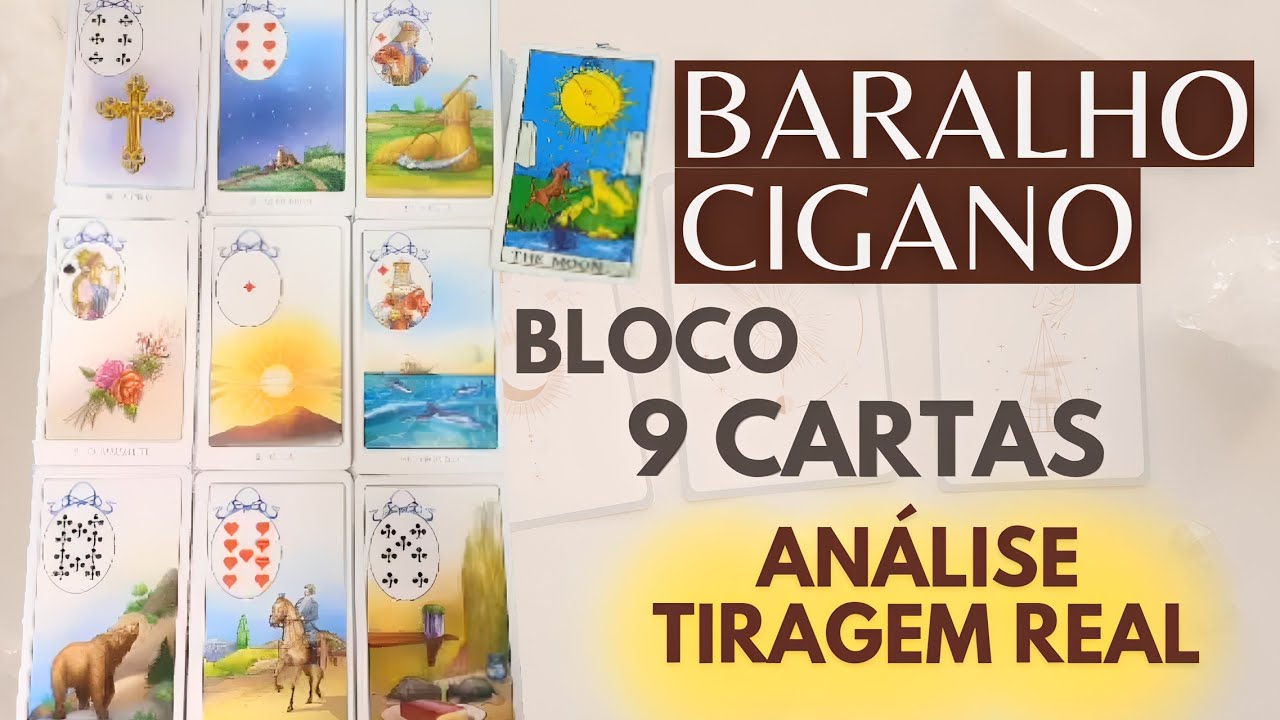 BLOCO DE 9 CARTAS (Baralho cigano): ANÁLISE DE TIRAGEM. AMOR! 🎴📝🔮