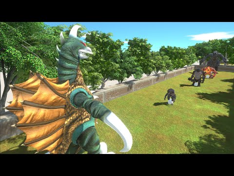GIGAN 197X  VS GHIDORAH DEATH RUN - Animal Revolt Battle Simulator