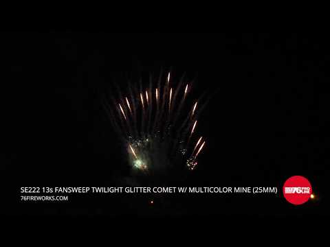 SE222 13s FanSweep Twilight Glitter Comet w/ Multicolor Mine - 25mm