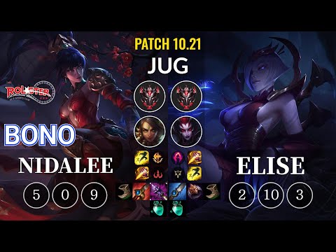 KT Bono Nidalee vs Elise Jungle - KR Patch 10.21