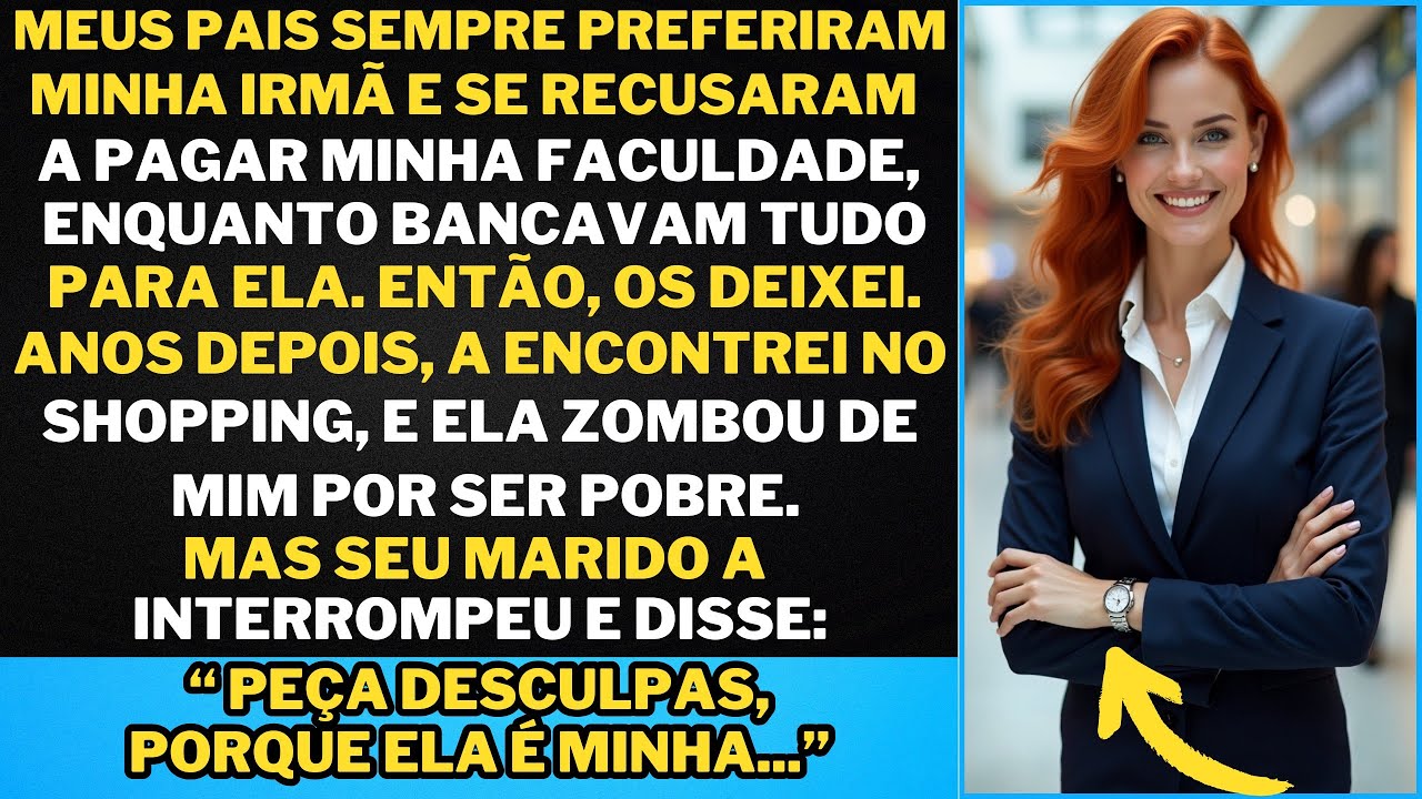 "Meus pais sempre preferiram minha irmã e me negar#m tudo, então os abandonei. Anos depois..."