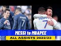 Lionel Messi All Assists To Mbappe 2022/23 - With Commentary.HD