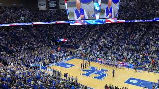 Kentucky basketball crowd sings national anthem acapella before Alabama game