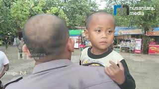 Balita 3 Tahun Hilang di Pantai Karang Sari Carita Pandeglang, Polsek Temukan dan Kembalikan ke Orang Tua dalam Hitungan Menit