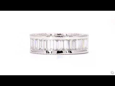 Ring - 14 kt. White gold - 4.98ct. tw. Diamond (Lab-grown) - Wedding Band video