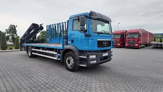 MAN TGM 18.290 / 4X2 / DO PRZEWOZU SZKŁA / HDS HIAB 122 E-2 / PLATFO