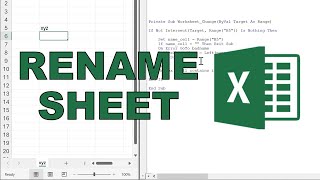 How to get sheet name to match cell value in excel