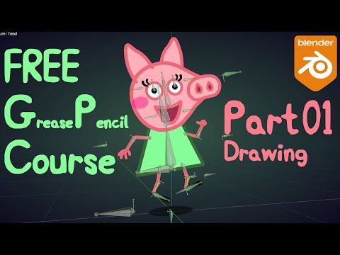 Free Blender Grease Pencil Drawing & Rigging Course - Part 1