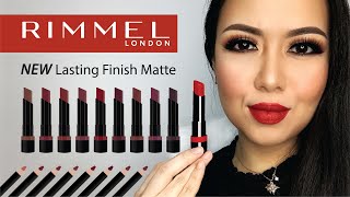 NEW Rimmel Lasting Finish MATTE Lipstick 2020 - LIP SWATCHES