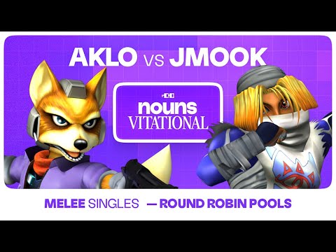 Nounsvitational 2024: Aklo (Fox) vs Jmook (Sheik) | SSBM Melee Round Robin Pools