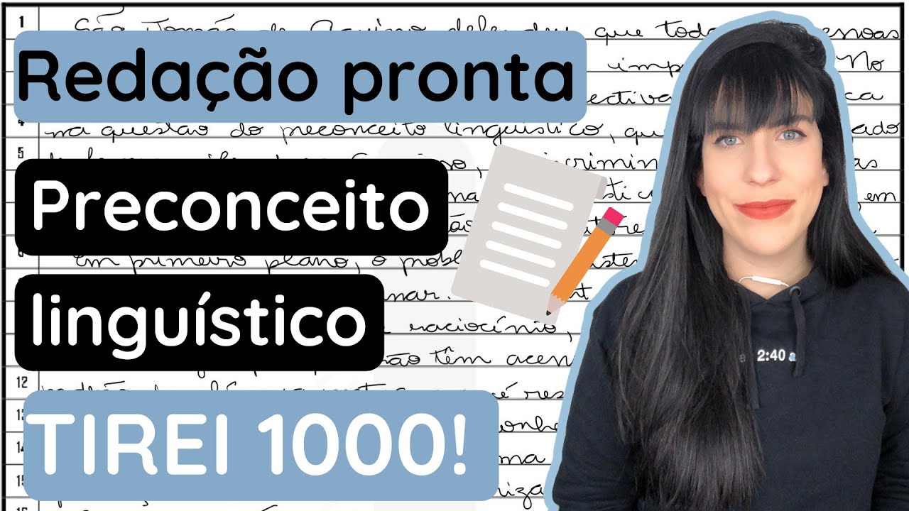 Redação pronta sobre preconceito linguístico | Enem