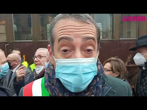 Lanzavecchia, sindaco di Canelli, intervistato il 27 novembre 2021 all'arrivo del treno storico