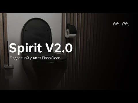 Чаша подвесного унитаза Am.Pm Spirit V2.0 FlashClean (C701700MBSC) безободковый, с микролифтом (черный матовый) 9
