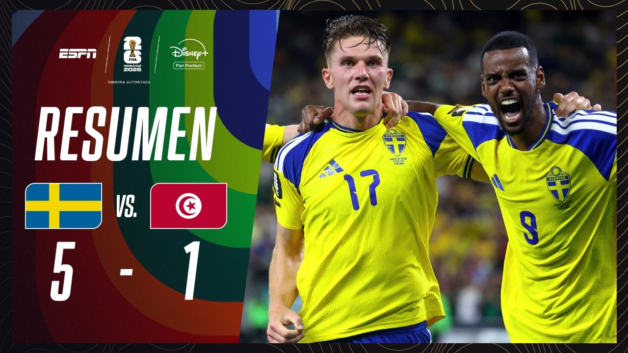 ¡OJO CON SUECIA! DE LA MANO DE ISAK Y GYOKERES GOLEÓ A TÚNEZ | Suecia 5-1 Túnez | RESUMEN | M12