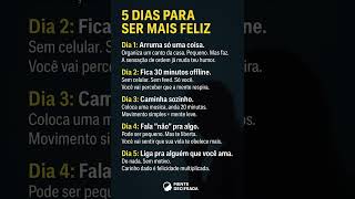 5 dias pra você se sentir melhor.