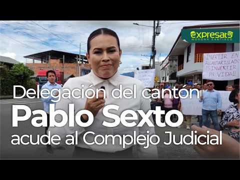 Ciudadanos de Pablo Sexto marchan hacia la Corte de Justicia de Morona Santiago. Esperan dictamen