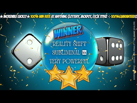★INCREDIBLE LUCK!!!★WIN AT ANYTHING (LOTTERY, JACKPOT, MEGAMILLIONS, ETC)[ 777hz ⊹ SUBLIMINAL!⊹]･*⋆