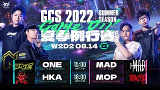 夏季例行賽W2D2-2022/08/14