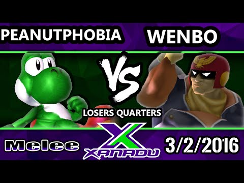 S@X 139 - Wenbo (Captain Falcon) Vs. Peanutphobia (Yoshi) SSBM Losers Quarters - Smash Melee