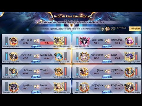 🔴 OITAVAS DE FINAIS JAMIEL DANTV VS IGORBLOOD + MILEO VS TAOREN -  Saint Seiya : Awakening