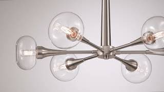Watch A Video About the Possini Euro Oscar Brushed Nickel 6 Light Chandelier