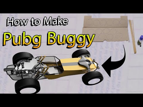 How to make a pubg buggy at home using stick and cardboard