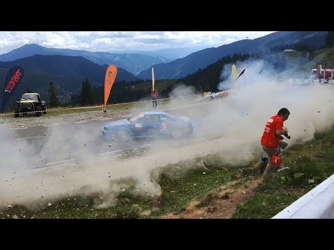 Cameraman hurt by stones on drift race on Rarau Drift Show, Romania [July, 2017]