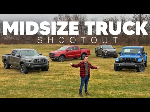 2022 Midsize Pickup Truck Comparison! Tacoma Vs Ranger Vs Canyon Vs Gladiator