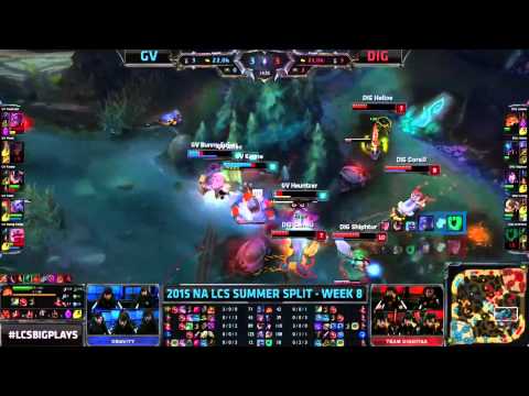 INSANE 4 Man Stun + Pentakill! - GV vs DIG - NALCS Summer 2015 Week 8 Day 1
