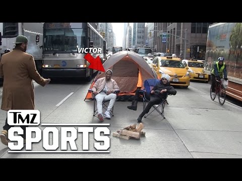 NFL's Victor Cruz -- Pitches Tent In NYC Street ... Drivers Pissed | TMZ Sports