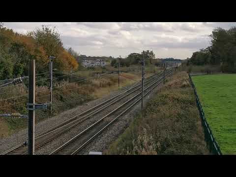 66706 Top n' Tail with 66711 4s57 Hams Hall GBRf- Mossend Yard, 27th October 2022