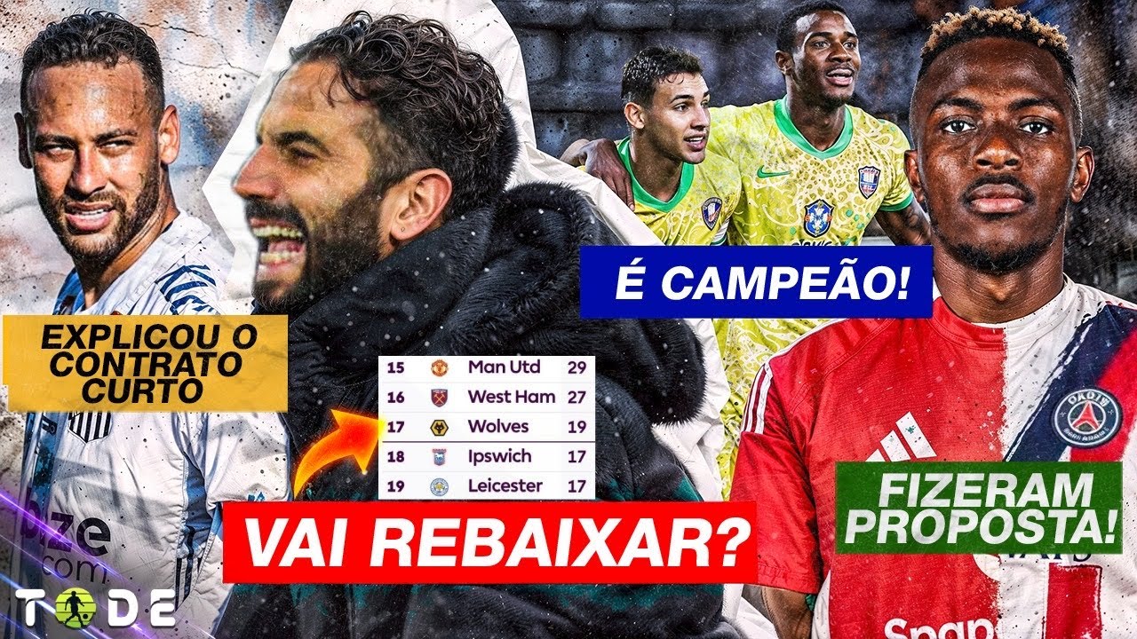 UNITED vai REBAIXAR? l PSG e MANCHESTER querem OSIMHEN l NEYMAR explica CONTRATO CURTO l BRASIL e+