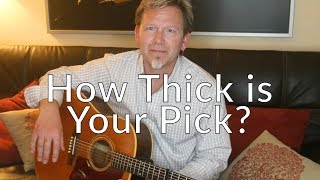 Video thumbnail for How THICK is Your PICK? - How to choose the right PICK GAUGE - Guitar Discoveries #2 by Robert Cassard
