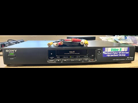 Sony EV-C25 NTSC 8mm VCR Video Cassette Recorder w/ New RCA Cables; Tested image 11