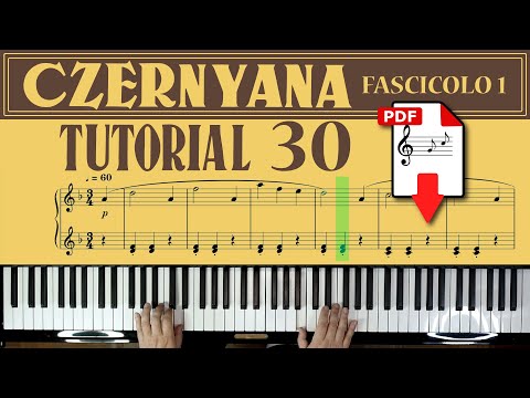 Czernyana Volume 1 - piano tutorial, exercise 30 with downloadable PDF score